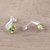 Peridot drop earrings, 'Green Apple Glow' - Oval Faceted Peridot and Sterling Silver Drop Earrings (image 2b) thumbail