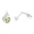 Peridot drop earrings, 'Green Apple Glow' - Oval Faceted Peridot and Sterling Silver Drop Earrings (image 2c) thumbail