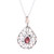 Garnet pendent necklace, 'Scarlet Raindrop' - Sterling Silver and Red Garnet Teardrop Pendant Necklace (image 2a) thumbail