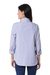 Cotton tunic, 'Stripes and Blooms' - Striped Cotton Long Sleeved Tunic with Floral Embroidery (image 2b) thumbail