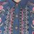 Denim blouse, 'Roses and Pansies' - Handcrafted Blue Cotton Denim Embroidered Long Sleeve Blouse (image 2c) thumbail