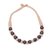 Bone beaded necklace, 'Natural Woman' - Handcrafted Brown Buffalo Bone on Tan Cotton Beaded Necklace (image 2a) thumbail