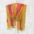 Ikat silk scarf, 'Ikat Glamour' - Handcrafted Ikat Tie-Dyed Silk Scarf from India thumbail