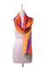 Ikat silk scarf, 'Ikat Glamour' - Handcrafted Ikat Tie-Dyed Silk Scarf from India (image 2d) thumbail