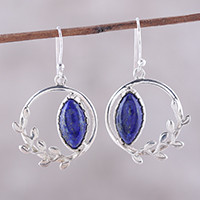 Lapis lazuli dangle earrings,