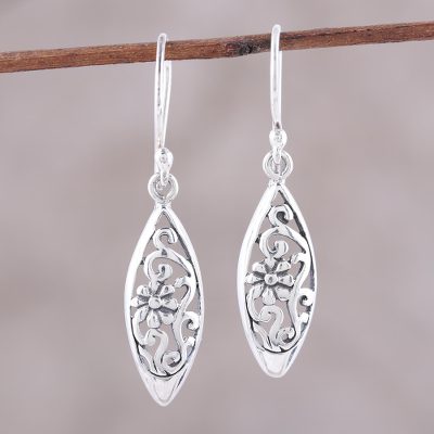 Sterling silver dangle earrings, Garden Glimpse