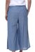 Cotton capri pants, 'Casual Blue Comfort' - Handmade Blue Cotton Stretch Pair of Casual Capri Pants (image 2c) thumbail