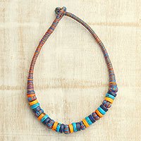 Bone beaded necklace,