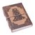 Leather journal, 'Buddha Reflections' - Handcrafted Seated Buddha Embossed Brown Leather Journal (image 2a) thumbail