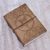 Leather journal, 'Mystical Star' - Handcrafted Encircled Star Embossed Beige Leather Journal thumbail