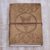Leather journal, 'Mystical Star' - Handcrafted Encircled Star Embossed Beige Leather Journal (image 2b) thumbail