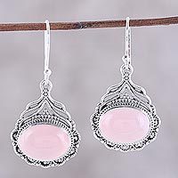 Chalcedony dangle earrings,