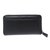 Leather wallet, 'Collected in Black' - Handcrafted Black Leather Wallet with Zipper from India thumbail