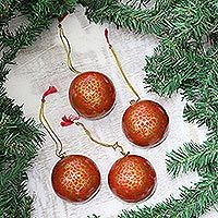 Papier mache ornaments,