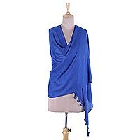 Wool and silk blend shawl,