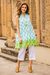 Cotton dress, 'Floating on a Breeze' - Sleeveless 100% Cotton Turquoise on White Printed Sundress (image 2b) thumbail