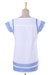 Cotton tunic, 'Blue on White Elegance' - White Cotton Tunic with Indian Embroidery Designs in Blue (image 2b) thumbail