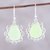 Chalcedony dangle earrings, 'Lovely Drops' - Leaf Motif Chalcedony Dangle Earrings from India thumbail