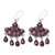 Garnet waterfall earrings, 'Scarlet Fantasy' - Garnet Waterfall Earrings from India (image 2c) thumbail