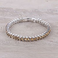 Citrine tennis-style bracelet,