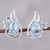 Rhodium plated blue topaz button earrings, 'Classic Paisley' - Rhodium Plated Blue Topaz Paisley Button Earrings from India (image 2) thumbail