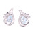 Rhodium plated blue topaz button earrings, 'Classic Paisley' - Rhodium Plated Blue Topaz Paisley Button Earrings from India thumbail