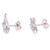 Rhodium plated blue topaz button earrings, 'Classic Paisley' - Rhodium Plated Blue Topaz Paisley Button Earrings from India (image 2c) thumbail