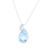 Blue topaz pendant necklace, 'Azure Tear' - Sterling Silver and Blue Topaz Tear Drop Pendant Necklace (image 2a) thumbail