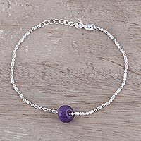 Amethyst pendant bracelet,
