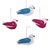 Wool felt ornaments, 'Nature’s Harmony' (set of 4) - Assorted Colorful Wool Felt Bird Ornaments (Set of 4) (image 2b) thumbail