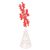 Beaded tree topper, 'Dazzling Snowflake' - Beaded Red Snowflake Motif Tree Topper (image 2b) thumbail