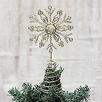 Beaded tree topper,
