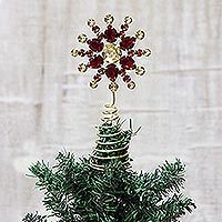 Beaded tree topper,