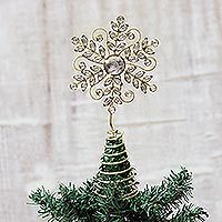 Beaded tree topper,