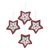 Wool felt ornaments, 'Folk Art Stars' (Set of 4) - Set of Four Wool Felt Star Ornaments from India (image 2a) thumbail