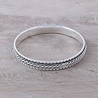 Sterling silver bangle bracelet,