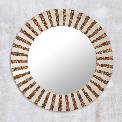 Glass mosaic wall mirror, Glamorous Speckle
