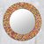 Glass mosaic wall mirror, 'Colorful Dazzle' - Round Colorful Glass Mosaic Wall Mirror from India thumbail