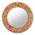 Glass mosaic wall mirror, 'Colorful Dazzle' - Round Colorful Glass Mosaic Wall Mirror from India (image 2a) thumbail