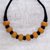 Bone beaded necklace, 'Shining Sand' - Brown Buffalo Bone Bead on Black Cotton Cord Necklace (image 2b) thumbail
