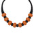Bone beaded necklace, 'Shining Sand' - Brown Buffalo Bone Bead on Black Cotton Cord Necklace (image 2c) thumbail