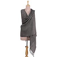 Wool blend shawl,