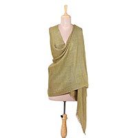 Wool blend shawl,