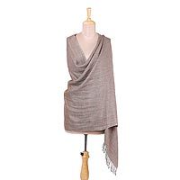 Wool blend shawl,