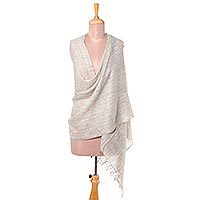 Wool blend shawl,