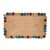 Jute area rug, 'Natural Circles' (3x5) - Jute Area Rug with Colorful Circles from India (3x5) thumbail