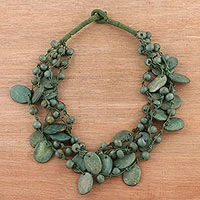 Bone torsade necklace,