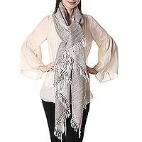 Wool blend shawl,
