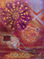'Floral Beauty' - Multicolored Mixed Media Abstract Painting from India thumbail