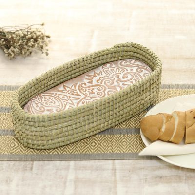 Bread warmer basket, Leafy Joy